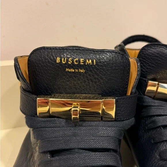 Buscemi Navy and Gold Men's Sneakers - Picture 2 of 9